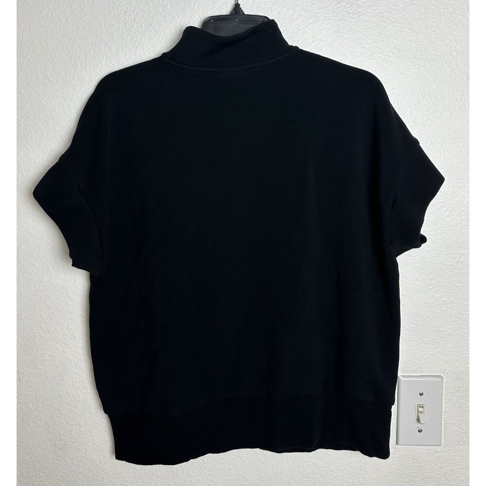 Varley Ritchie Short Sleeve Half Zip Sweat In Black Size S - Picture 4 of 13